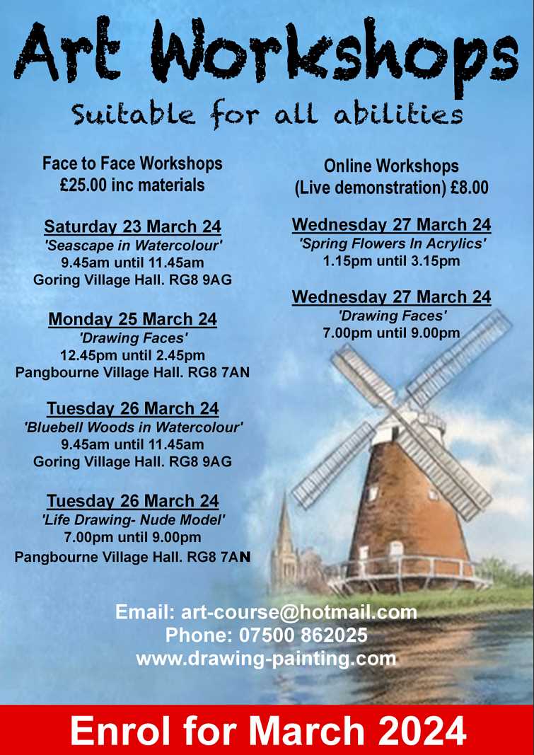 Art Workshops, March 2024