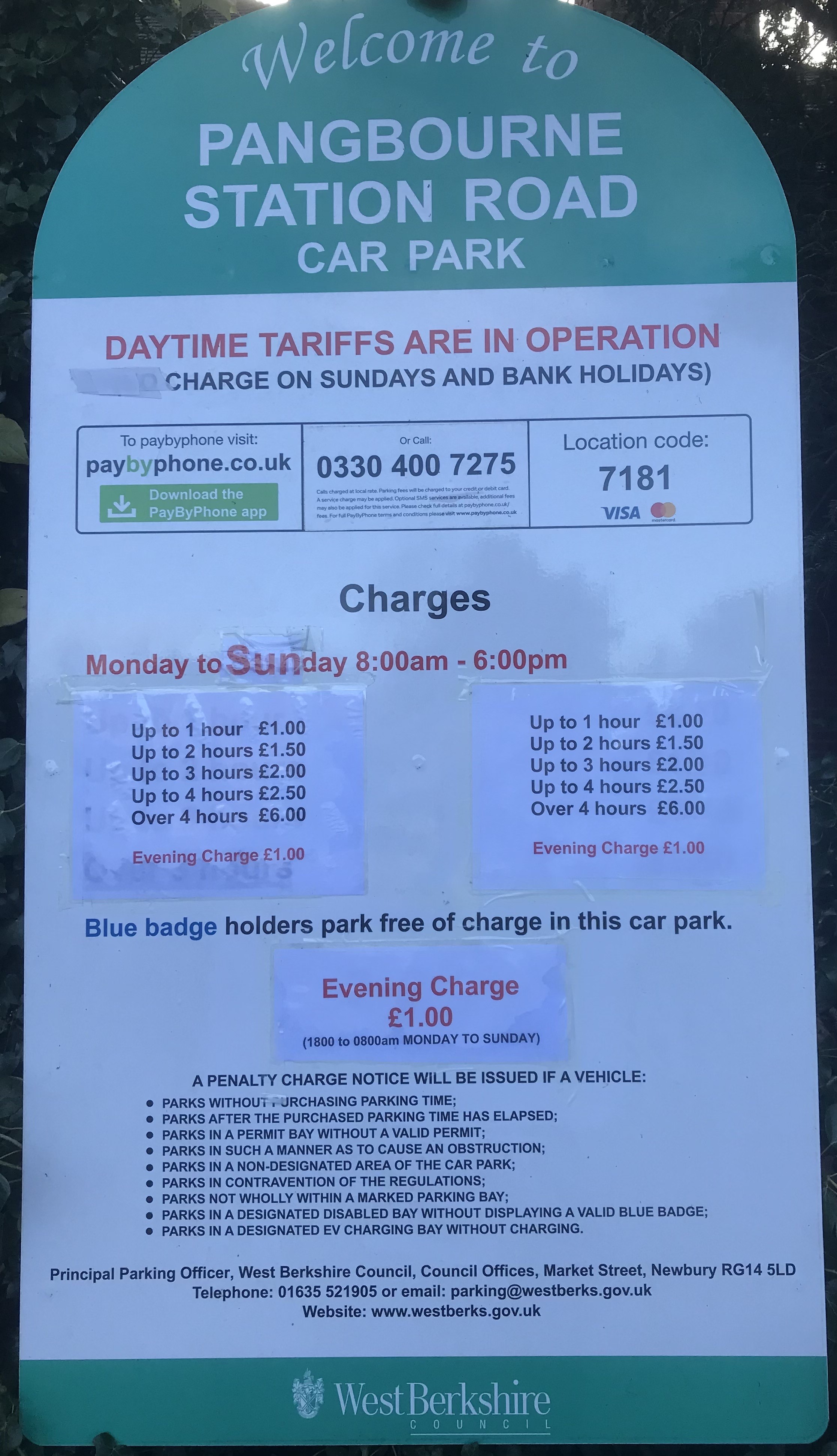 New WBC Parking Fees
