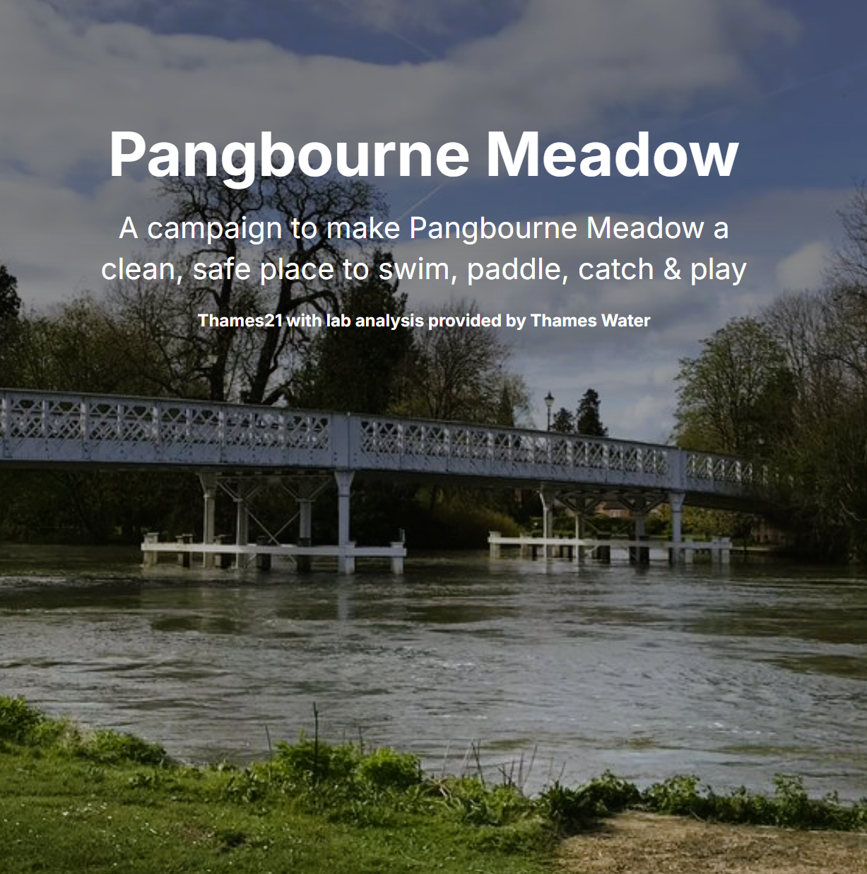 Pangbourne Meadows -Thames 21 Water Sampling Results 2024 2025