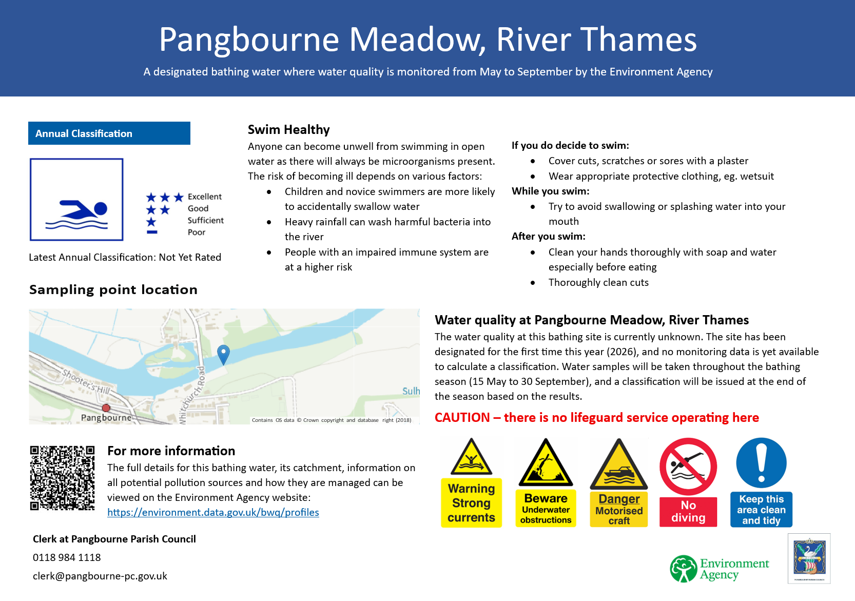 Pangbourne Meadows -Where to find the latest water quality results 
